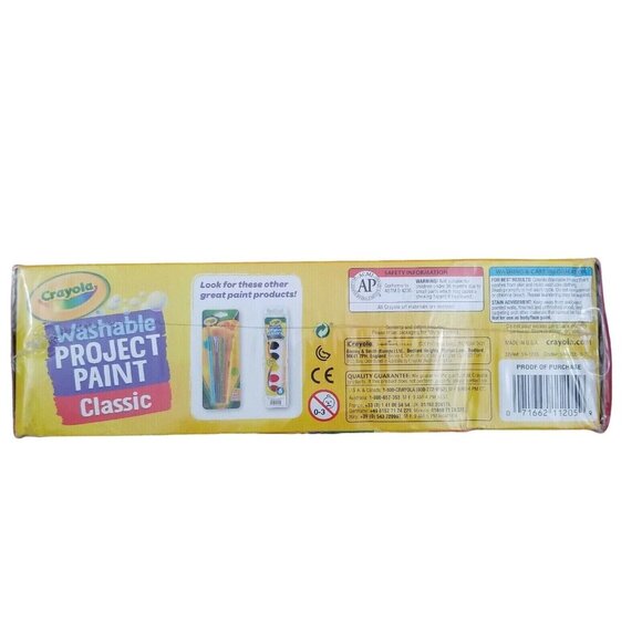 3x Crayola Washable Kids Paint Set, 10 Count, Assorted Classic Colors, 2 oz Each - Picture 8 of 9